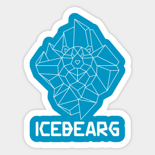 Iceberg The IceBEARg A polar ice bear in an iceberg outline Sticker